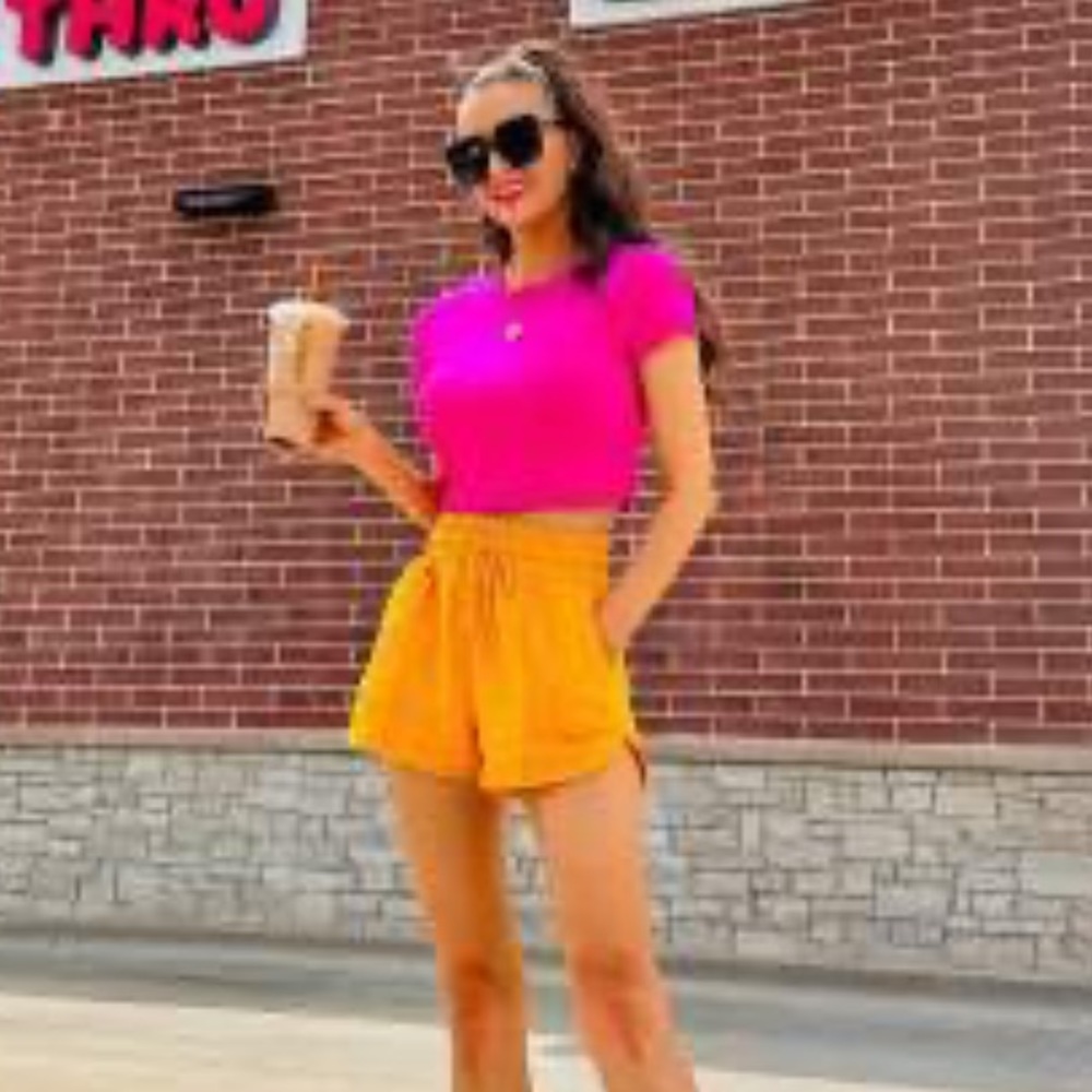 wild fable mango orange terry cloth shorts XL new
